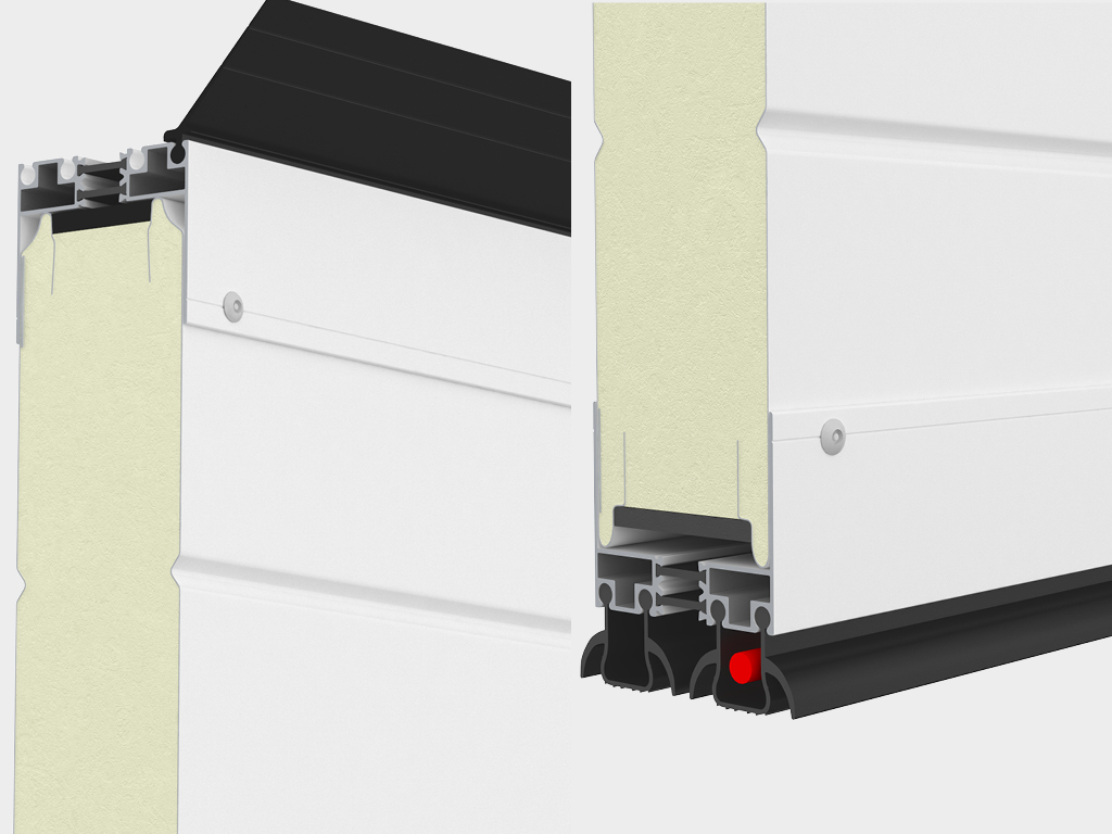 Polotnoning polga yopishishining oldini olish tizimi, shuningdek, yo‘riqnoma chiziqlari konturining isitish tizimi, eshiklar issiqlik va sovuq muhitlar o‘rtasidagi chegara zonasida o‘rnatilganida qo‘llaniladi.